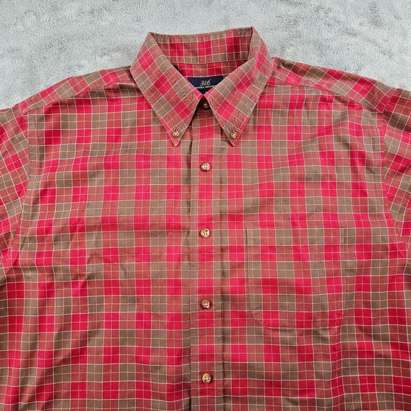 Brooks Brothers 346 Shirt Men's‎ Medium Red Plaid Button Down Comfortable Casual - Picture 3 of 8